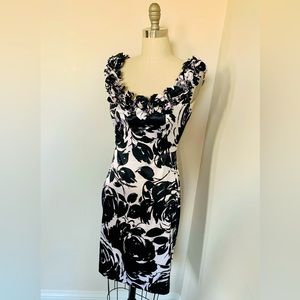 White House Black Market Floral Satin Dress